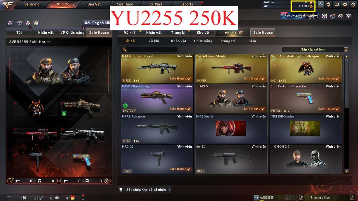 shop acc cf uy tin gia re